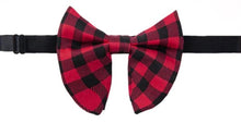 Load image into Gallery viewer, Buffalo Plaid Velvet Butterfly Bow Tie Box Set