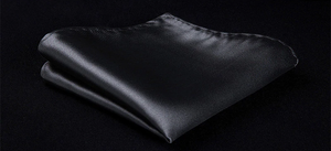 Satin Black Solid Cummerbund Set