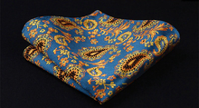 Load image into Gallery viewer, Blue and Gold Paisley Cummerbund Set