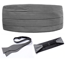 Load image into Gallery viewer, Checkered Geometric Cummerbund Set