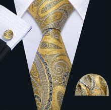 Load image into Gallery viewer, 4 PC Paisley Silk Tie Box Set