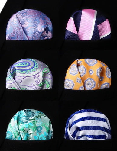 6 Pack Box Set Pocket Squares 101