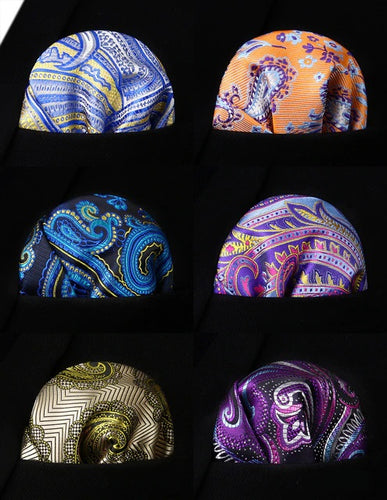 6 Pack Box Set Pocket Squares 106