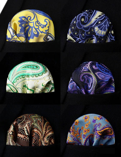 6 Pack Box Set Pocket Squares 110