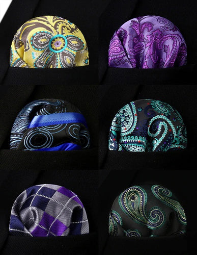 6 Pack Box Set Pocket Squares 112