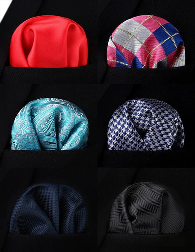 6 Pack Box Set Pocket Squares 114