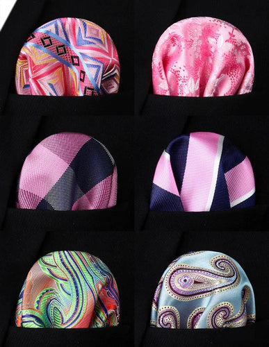 6 Pack Box Set Pocket Squares 121
