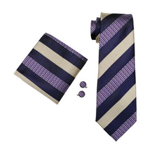 Load image into Gallery viewer, Purple Class Striped Tie Set