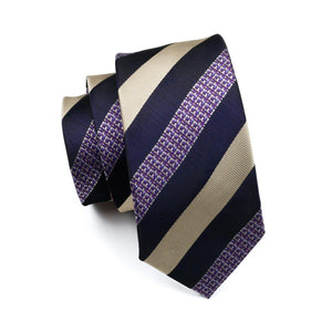 Purple Class Striped Tie Set