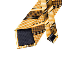 Load image into Gallery viewer, Golden Yellow Striped Tie Set