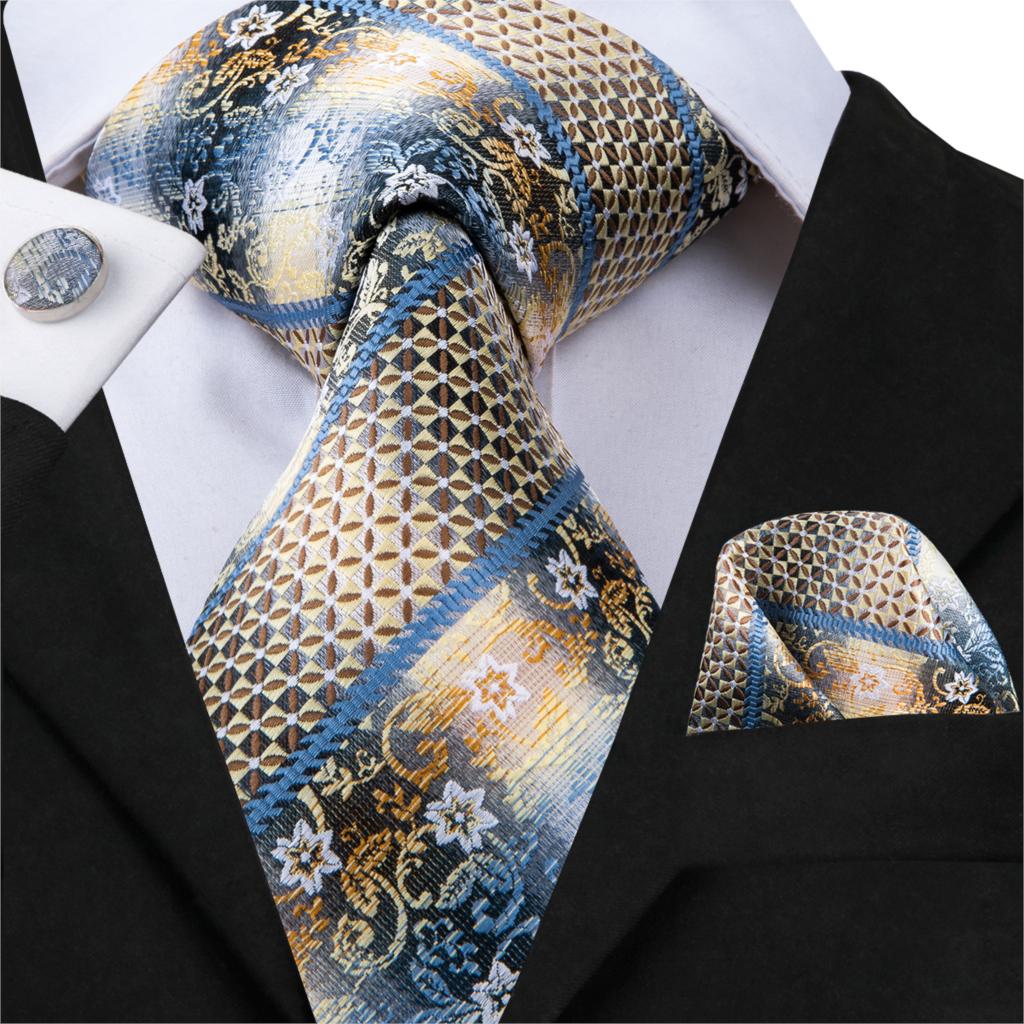 Pastel Floral and Striped Tie Set