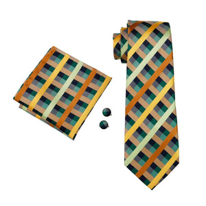 Varicolored Plaid Striped Tie Set