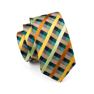 Varicolored Plaid Striped Tie Set