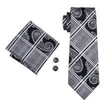 Load image into Gallery viewer, Black and White O.G. Geometric Tie Set