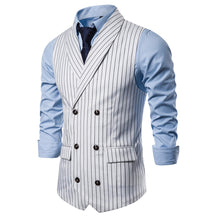 Load image into Gallery viewer, White O.G. Double Breasted Pin Striped Vest