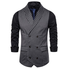 Load image into Gallery viewer, Gray O.G. Double Breasted Pin Striped Vest