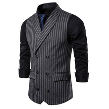 Load image into Gallery viewer, Gray O.G. Double Breasted Pin Striped Vest