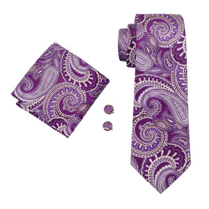 Violet Paisley Suspender Set