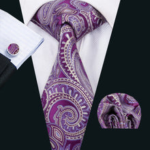 Load image into Gallery viewer, Violet Paisley Suspender Set