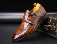 Load image into Gallery viewer, MC Cognac Double Monk Strap Shoes
