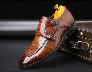 MC Cognac Double Monk Strap Shoes