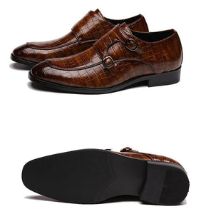MC Cognac Double Monk Strap Shoes