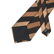 Load image into Gallery viewer, Black Copper Striped Tie Set
