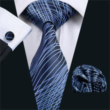 Load image into Gallery viewer, Royal Blue Geometric Tie Set