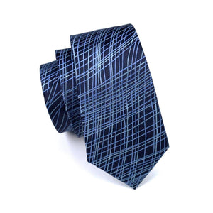Royal Blue Geometric Tie Set