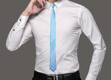 Load image into Gallery viewer, Ice Blue Geometric Slim Tie