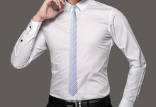 Load image into Gallery viewer, Silver and Blue Geometric Slim Tie
