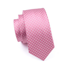 Load image into Gallery viewer, White and Pink Plaid Tie Set