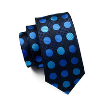 Load image into Gallery viewer, Navy and Royal Blue Dot Tie Set