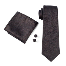 Load image into Gallery viewer, Brown Geometric Tie Set