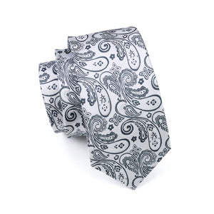 Silver OG Paisley Tie Set