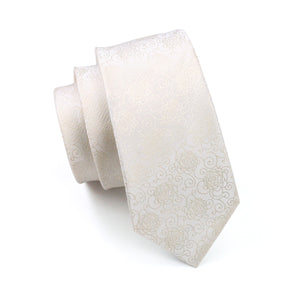 Ivory Floral Tie Set