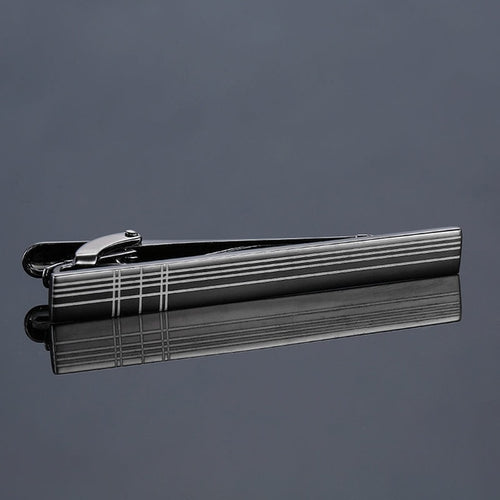 Black Pinstripe Tie Clip