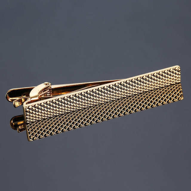 Gold Textured Tie Clip