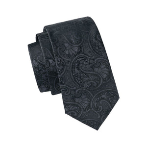 Blacked Out Paisley Tie Set