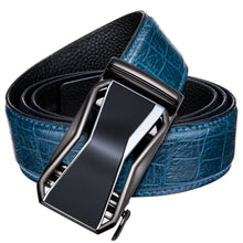 Load image into Gallery viewer, Blue Crocodile Auto Buckle Belt