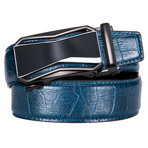 Blue Crocodile Auto Buckle Belt