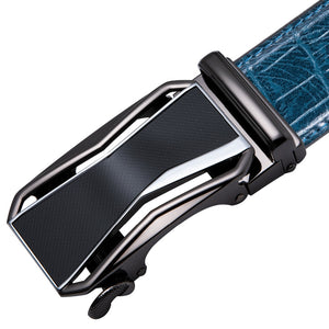 Blue Crocodile Auto Buckle Belt