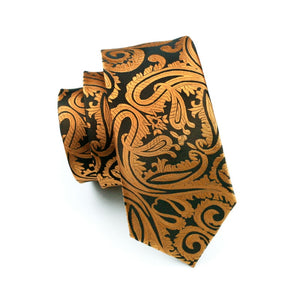 Golden Paisley Tie Set
