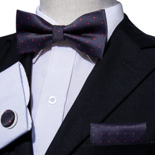 Load image into Gallery viewer, Red Dots Bow Tie Set