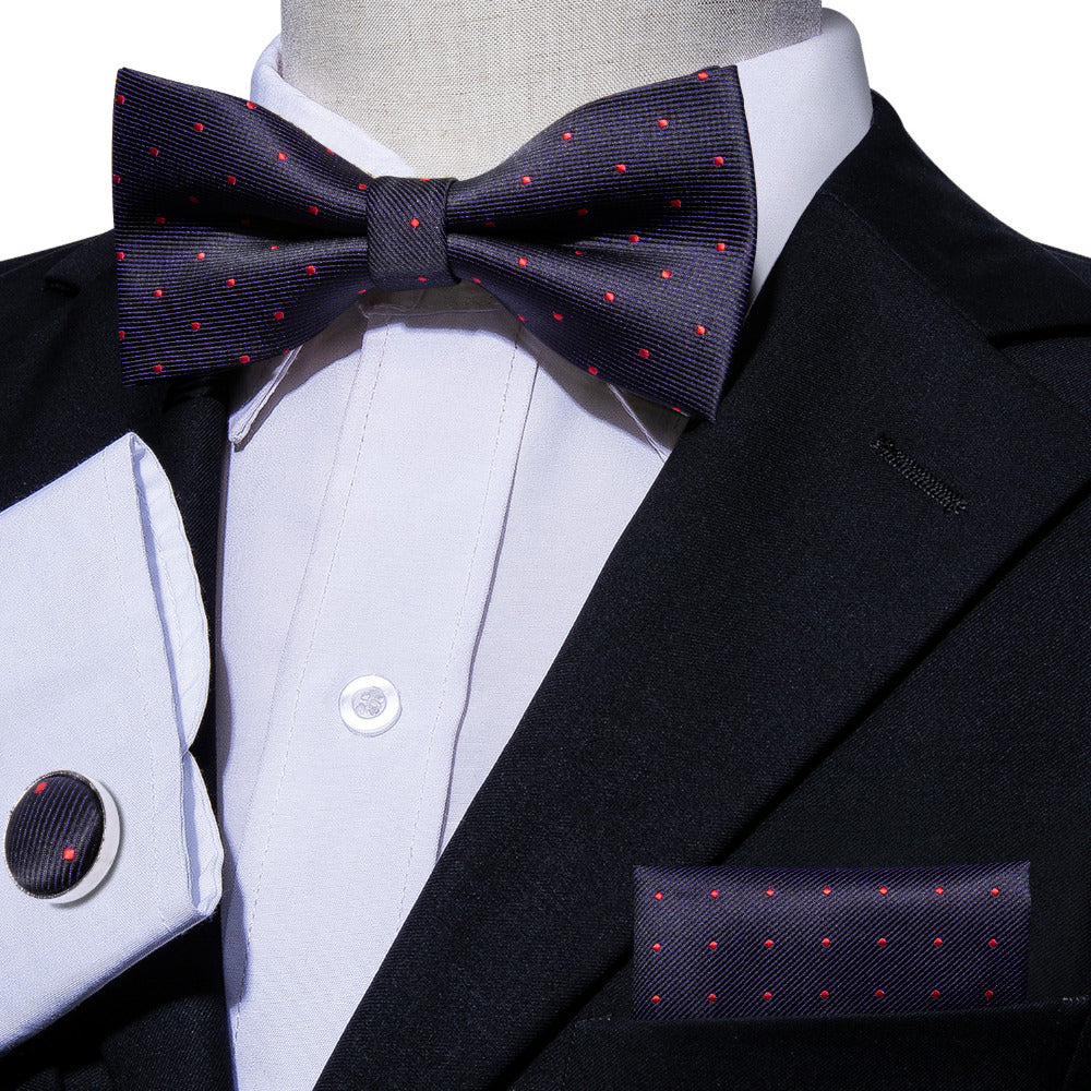 Red Dots Bow Tie Set