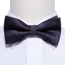 Load image into Gallery viewer, Red Dots Bow Tie Set