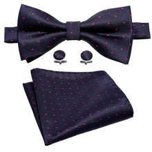 Load image into Gallery viewer, Red Dots Bow Tie Set