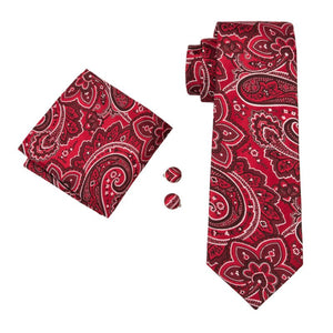 Red OG Paisley Tie Set