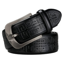 Load image into Gallery viewer, Black Maze Leather Belt