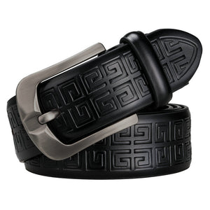 Black Maze Leather Belt